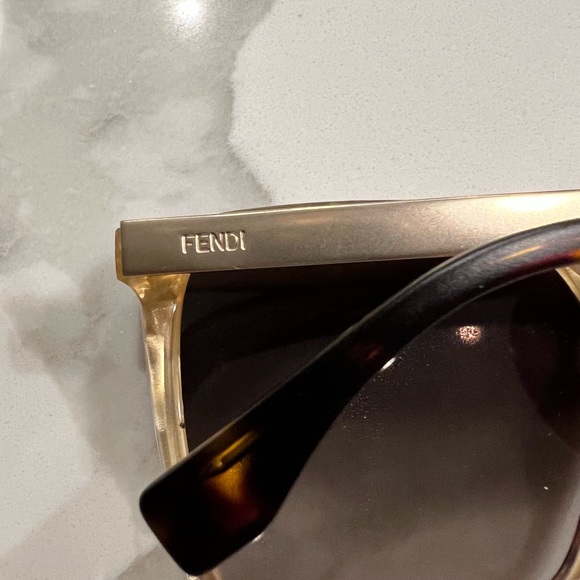Fendi Tortoise Square Sunglasses